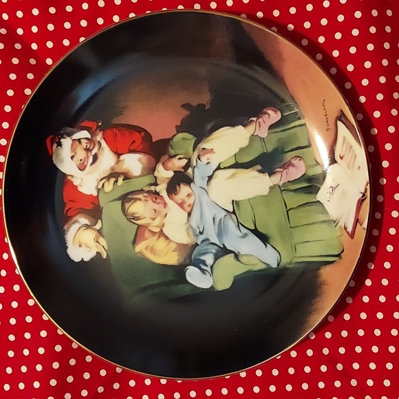 Vintage 90s Santa Plate Hallmark - Picture 1 of 8